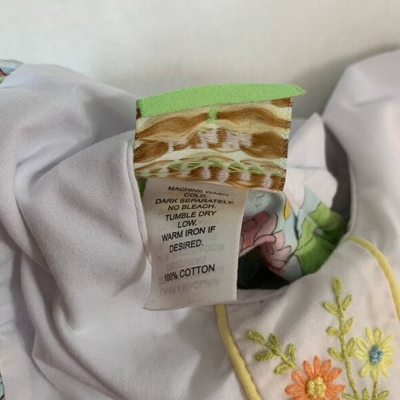 Le' Za Me luxury cutton peter pan collar square floral flowy knee length dress - Picture 6 of 7